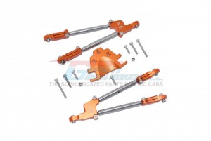 GPM MAKX049R ALUMINUM REAR TIE RODS WITH STABILIZER ARRMA RC 1/5 KRATON / OUTCAST 8S - ORANGE - MAKX049R-OR
