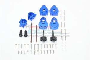 GPM TRX4H100R ALUMINUM REAR GEAR BOX MOUNTS KNUCKLE ARMS SPINDLE GEAR REAR AXLE SHAFT 1/10 RC TRAXXAS TRX-4 - TRX4H100R-B