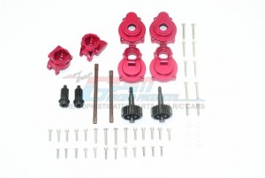 GPM TRX4H100R ALUMINUM REAR GEAR BOX MOUNTS KNUCKLE ARMS SPINDLE GEAR REAR AXLE SHAFT 1/10 RC TRAXXAS TRX-4 - TRX4H100R-R