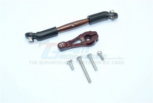 GPM TRX416025ST ALUMINUM SERVO HORN WITH SPRING STEEL STEERING LINK 1/10 RC TRAXXAS TRX-4 - BROWN - TRX416025ST-BR