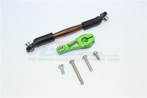 GPM TRX416025ST ALUMINUM SERVO HORN WITH SPRING STEEL STEERING LINK 1/10 RC TRAXXAS TRX-4 - TRX416025ST-G