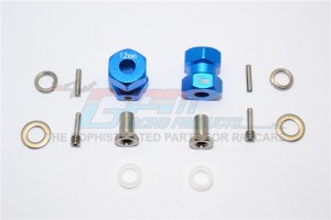 ALUMINIUM WHEEL HEX ADAPTER (INNER 5MM, OUTER 12MM, THICKNESS 15MM)   AXIAL RR10 BOMBER - Blue - RR010/1215-B
