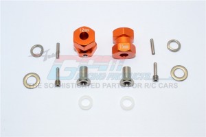 ALUMINIUM WHEEL HEX ADAPTER (INNER 5MM, OUTER 12MM, THICKNESS 15MM)   AXIAL RR10 BOMBER - Orange - RR010/1215-OR