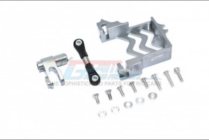 GPM TXM024 ALUMINUM SERVO MOUNT STEEL TIE ROD 25T SERVO HORN TRAXXS 1/5 X-MAXX 6S 8S MONSTER - GUN SILVER - TXM024-GS