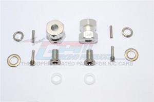 ALUMINIUM WHEEL HEX ADAPTER (INNER 5MM, OUTER 12MM, THICKNESS 15MM)   AXIAL RR10 BOMBER - Silver - RR010/1215-S