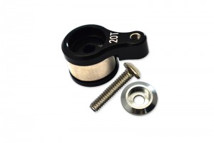 GPM LM020TSH ALUMINUM 20T SERVO HORN W. BUILT-IN SPRING  LOSI  1/18 2WD MINI-T 2.0 STADIUM TRUCK LOS01015 - BLACK - LM020TSH-BK