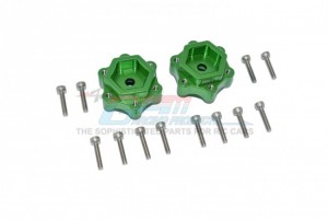 GPM LMT010W ALUMINUM HEX ADAPTERS CONVERTER +5mm LOSI 1/8 LMT 4WD SOLID AXLE MONSTER TRUCK LOS04022 - GREEN - LMT010W-G