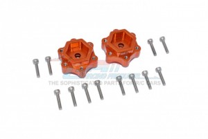 GPM LMT010W ALUMINUM HEX ADAPTERS CONVERTER +5mm LOSI 1/8 LMT 4WD SOLID AXLE MONSTER TRUCK LOS04022 - ORANGE - LMT010W-OR