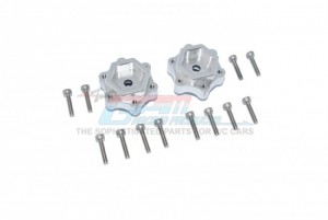 GPM LMT010W ALUMINUM HEX ADAPTERS CONVERTER +5mm LOSI 1/8 LMT 4WD SOLID AXLE MONSTER TRUCK LOS04022 - SILVER - LMT010W-S