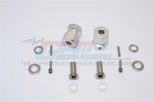 ALUMINIUM WHEEL HEX ADAPTER (INNER 5MM, OUTER 12MM, THICKNESS 17MM) AXIAL RR10 BOMBER - Silver - RR010/1217-S
