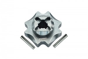 GPM LMT100 ALUMINUM CENTER DIFFERENTIAL OUTPUTS LOSI 1/8 LMT 4WD SOLID AXLE MONSTER TRUCK LOS04022 - GUN SILVER - LMT100-GS