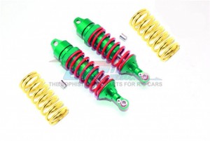 GPM ER2085F/R ALU FRONT / REAR ADJUSTABLE SHOCKS TRAXXAS REVO E-REVO /  E-REVO 2.0 - GREEN - ER2085F/R-G-R