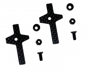 3RACING BDY-185GWM 1:10 Touring Graphite Wing Holder-1mm - BDY-185GWM