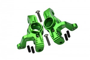 GPM LU4021 ALUMINUM FRONT KNUCKLE ARMS LOSI RC 1/10 4WD LASERNUT TENACITY ULTRA 4 ROCK TACER LOS03028 - GREEN - LU4021-G