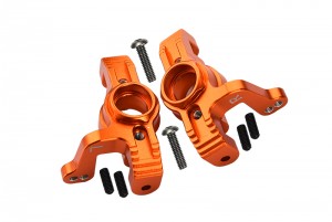 GPM LU4021 ALUMINUM FRONT KNUCKLE ARMS LOSI RC 1/10 4WD LASERNUT TENACITY ULTRA 4 ROCK TACER LOS03028 - ORANGE - LU4021-OR