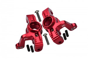 GPM LU4021 ALUMINUM FRONT KNUCKLE ARMS LOSI RC 1/10 4WD LASERNUT TENACITY ULTRA 4 ROCK TACER LOS03028 - RED - LU4021-R