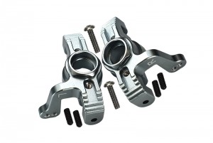 GPM LU4021 ALUMINUM FRONT KNUCKLE ARMS LOSI RC 1/10 4WD LASERNUT TENACITY ULTRA 4 ROCK TACER LOS03028 - SILVER - LU4021-S