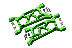 GPM LU4055 ALUMINUM FRONT LOWER ARMS  LOSI 1/10 4WD LASERNUT TENACITY ULTRA 4 ROCK TACER LOS03028 - GREEN - LU4055-G