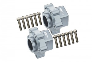 GPM LMT010W/+10 ALUMINUM HEX ADAPTERS CONVERTER +10mm TEAM LOSI 1/8 LMT 4WD SOLID AXLE MONSTER - SILVER - LMT010W/+10-S
