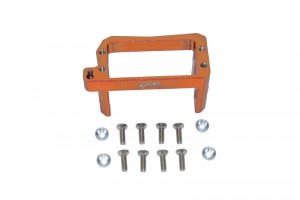 GPM LU4024 ALUMINUM SERVO MOUNT LOSI 1/10 4WD LASERNUT TENACITY ULTRA 4 ROCK TACER LOS03028 - ORANGE - LU4024-OR