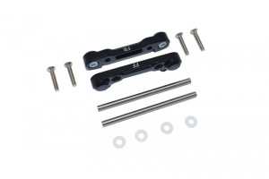 GPM LU4008 ALUMINUM FRONT LOWER SUSPENSION MOUNT  LOSI 1/10 4WD LASERNUT TENACITY ULTRA 4 ROCK TACER LOS03028 - BLACK - LU4008-BK