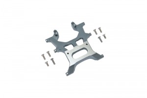 GPM SCX3015RA ALUMINUM REAR CHASSIS SUPPORT FRAME AXIAL 1/10 4WD SCX10 III JEEP WRANGLER RUBICON JLU AXI03007 - GUN SILVER - SCX3015RA-GS