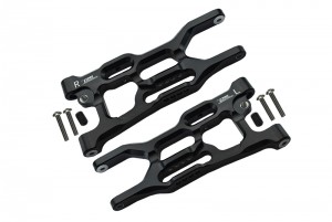 GPM LU4056 ALUMINUM REAR LOWER ARMS LOSI 1/10 4WD LASERNUT TENACITY ULTRA 4 ROCK TACER LOS03028 - BLACK - LU4056-BK