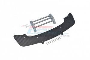 GPM FMAI330F CARBON FIBER FRONT CHASSIS & BUMPER For Arrma 1/7 4WD INFRACTION 6S BLX ALL-ROAD STREET BASH ARA109001 - GUN SILVER - FMAI330F-GS
