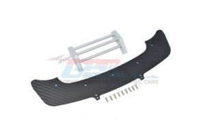 GPM FMAI330F CARBON FIBER FRONT CHASSIS & BUMPER For Arrma 1/7 4WD INFRACTION 6S BLX ALL-ROAD STREET BASH ARA109001 - SILVER - FMAI330F-S