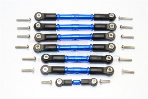 GPM SLA160P ALUMINIUM COMPLETED TURNBUCKLES WITH PLASTIC BALL ENDS TRAXXAS  SLASH 4X4 / TELLURIDE - SLA160P-B-BEBK