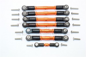 GPM SLA160P ALUMINIUM COMPLETED TURNBUCKLES WITH PLASTIC BALL ENDS TRAXXAS  SLASH 4X4 / TELLURIDE - SLA160P-OR-BEBK