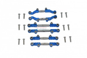 GPM LM160S ALUMINIUM STAINLESS STEEL ADJUSTABLE TIE RODS TEAM LOSI  1/18 2WD MINI-T 2.0 STADIUM TRUCK-LOS01015 - BLUE - LM160S-B