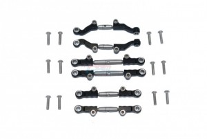 GPM LM160S ALUMINIUM STAINLESS STEEL ADJUSTABLE TIE RODS TEAM LOSI  1/18 2WD MINI-T 2.0 STADIUM TRUCK-LOS01015 - LM160S-BK