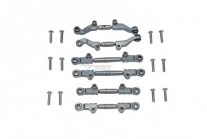 GPM LM160S ALUMINIUM STAINLESS STEEL ADJUSTABLE TIE RODS TEAM LOSI  1/18 2WD MINI-T 2.0 STADIUM TRUCK-LOS01015 - GUN SILVER - LM160S-GS