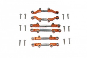 GPM LM160S ALUMINIUM STAINLESS STEEL ADJUSTABLE TIE RODS TEAM LOSI  1/18 2WD MINI-T 2.0 STADIUM TRUCK-LOS01015 - ORANGE - LM160S-OR