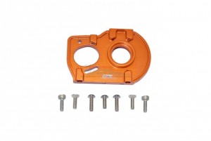 GPM LU4018 ALUMINUM MOTOR MOUNT PLATE WITH HEAT SINK FINS LOSI 1/10 4WD LASERNUT TENACITY ULTRA 4 ROCK TACER LOS03028 - ORANGE - LU4018-OR