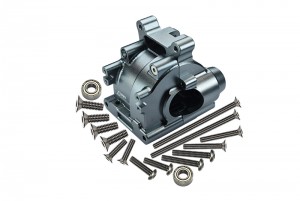 GPM LU4013 ALUMINUM REAR GEAR BOX LOSI RC 1/10 4WD LASERNUT TENACITY ULTRA 4 ROCK TACER LOS03028 - GUN SILVER - LU4013-GS