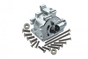 GPM LU4013 ALUMINUM REAR GEAR BOX LOSI RC 1/10 4WD LASERNUT TENACITY ULTRA 4 ROCK TACER LOS03028 - SILVER - LU4013-S