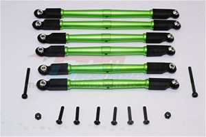 ALUMINIUM FRONT & REAR LINK PARTS  - AXIAL RR10 BOMBER - Green - RR014FR-G-BEBK