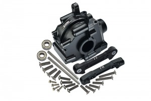 GPM LU4012 ALUMINUM FRONT GEAR BOX W/ LOWER SUSPENSION MOUNT LOSI RC 1/10 4WD LASERNUT TENACITY ULTRA 4 ROCK TACER LOS03028 - BLACK - LU4012-BK