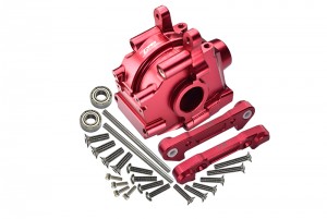 GPM LU4012 ALUMINUM FRONT GEAR BOX W/ LOWER SUSPENSION MOUNT LOSI RC 1/10 4WD LASERNUT TENACITY ULTRA 4 ROCK TACER LOS03028 - RED - LU4012-R