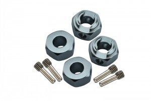 GPM RBX010/6MM ALUMINUM HEX ADAPTERS 6MM THICK AXIAL 1/10 4WD RBX10 RYFT BRUSHLESS ROCK BOUNCER-AXI03005 - GUN SILVER - RBX010/6MM-GS