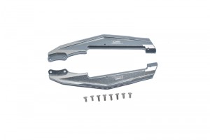 GPM LM014 ALUMINUM CHASSIS NERF BARS  LOSI  1/18 2WD MINI-T 2.0 STADIUM TRUCK LOS01015 - GUN SILVER - LM014-GS