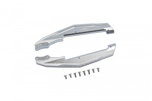 GPM LM014 ALUMINUM CHASSIS NERF BARS  LOSI  1/18 2WD MINI-T 2.0 STADIUM TRUCK LOS01015 - SILVER - LM014-S