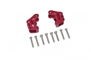 GPM RBX008 ALUMINUM FRONT AXLE MOUNT SET FOR SUSPENSION LINKS AXIAL RC 1/10 4WD RBX10 RYFT BRUSHLESS ROCK BOUNCER AXI03005 - RED - RBX008-R