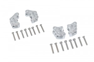 GPM RBX089 ALUMINUM FRONT & REAR AXLE MOUNT SET FOR SUSPENSION LINKS AXIAL RC 1/10 4WD RBX10 RYFT BRUSHLESS ROCK BOUNCER AXI03005 - SILVER - RBX089-S