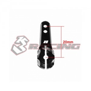 3RACING   3RAC-H2520/BK Futaba Single Arm 3.0mm V2 (servo gear hole to ball end hole length: 20mm) ADVANCE M5 S64 CAR - 3RAC-H2520/BK