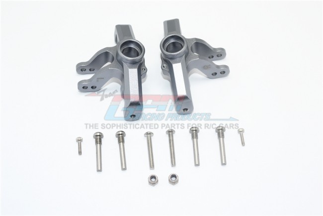 thumbnail image 2 of GPM Racing Blue Aluminum Front Knuckle Arm Set For Traxxas 4-Tec 2.0 GT021-B 2 of 3