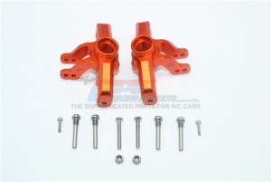 GPM BR021 ALUMINUM FRONT KNUCKLE ARMS LOSI 1/10 ELECTRIC 4WD BAJA REY DESERT TRUCK LOS03008 - ORANGE - BR021-OR
