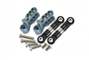 GPM ER216025S ALUMINUM SERVO HORN W/ STAINLESS STEEL STEERING LINK TRAXXAS 1/10 E-REVO VXL 86086 - ER216025S-GS